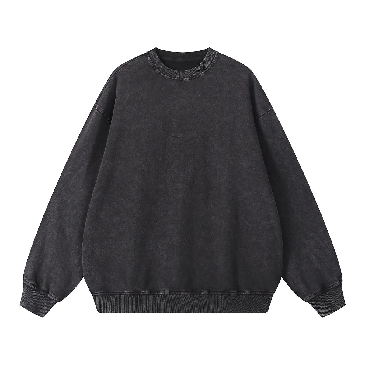 Heavyweight Cotton Supplier Low MOQ Vintage Garment Dye Blank Custom Logo Casual Gradient Crewneck Sweatshirt