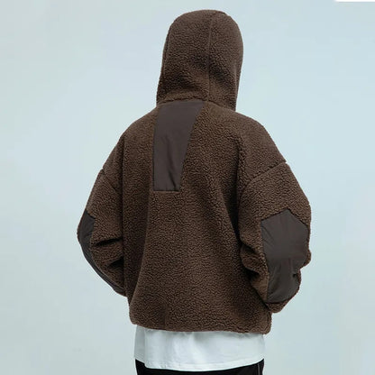 Heavyweight Wool Winter Zipper Hooded Jacket