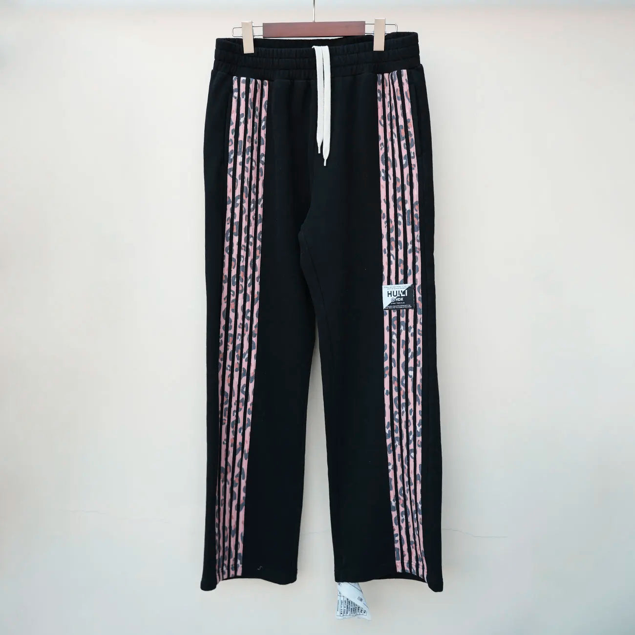 Heavyweight French Terry Sewat Pants Custom Embroidery Logo Mens Oversized Fit Striped Wide Leg Sweatpants