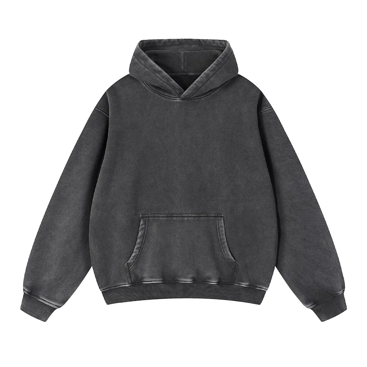 Heavyweight Fleece Supplier Low MOQ Vintage Snowflake Wash Blank Custom Logo Casual Hooded Sweatshirt