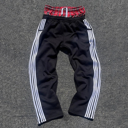 Manufacturer Oem Basic Oversized Wide Leg Sweat Pants Men Custom Logo Printing Heavy Cotton Double Waisted Sweatpants