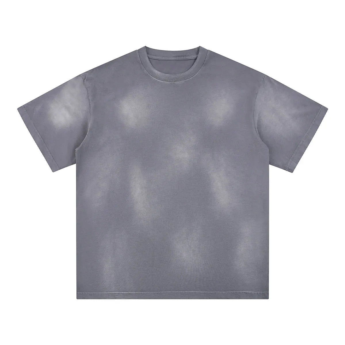 Heavyweight Cotton Supplier Low MOQ Vintage Spray Wash Blank Custom Logo Casual Crewneck Tee