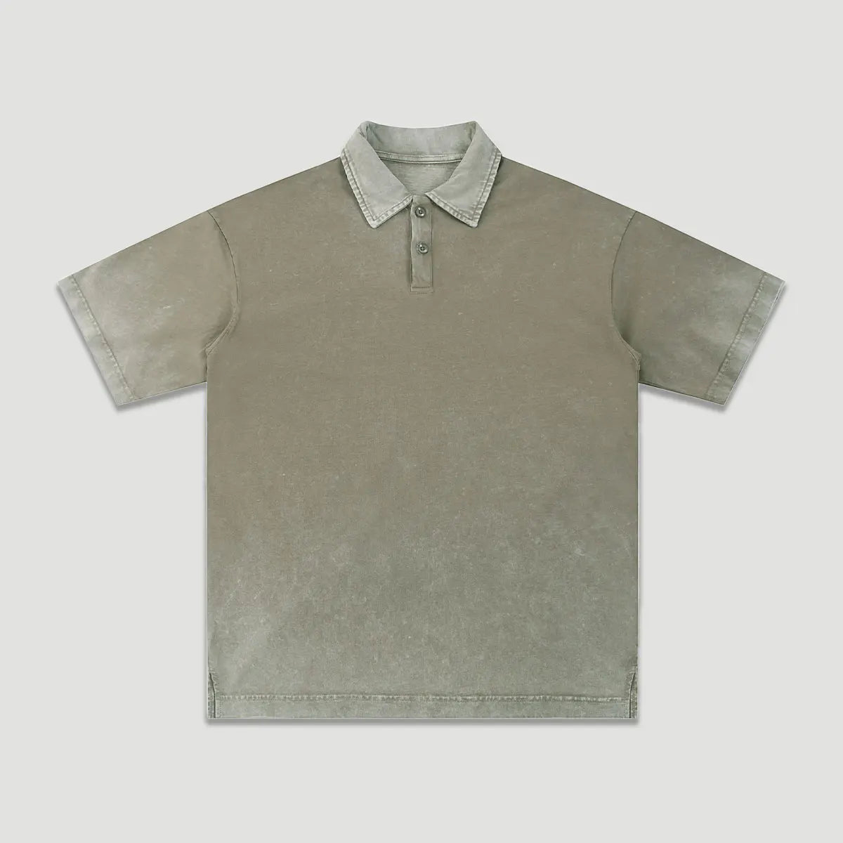 Customizable Casual Manufacturer Supplier Low MOQ Vintage Acid Wash Blank Custom Print Custom Logo Mens Short Sleeve Polo
