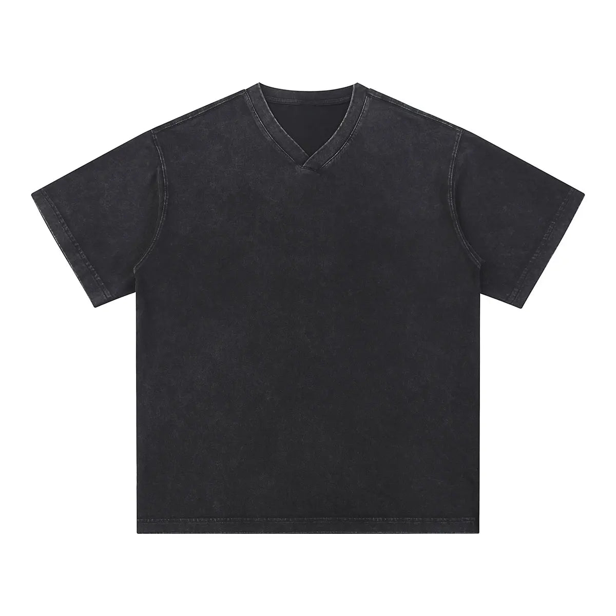 Trending Streetwear Supplier Low MOQ Vintage Oversized Blank Custom Logo Mens V Neck T Shirt