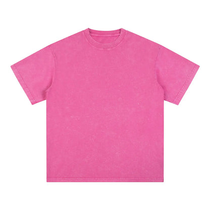 Vintage Fashion Supplier Low MOQ Acid Wash Snowflake Wash Blank Custom Print Mens Loose Fit T Shirt
