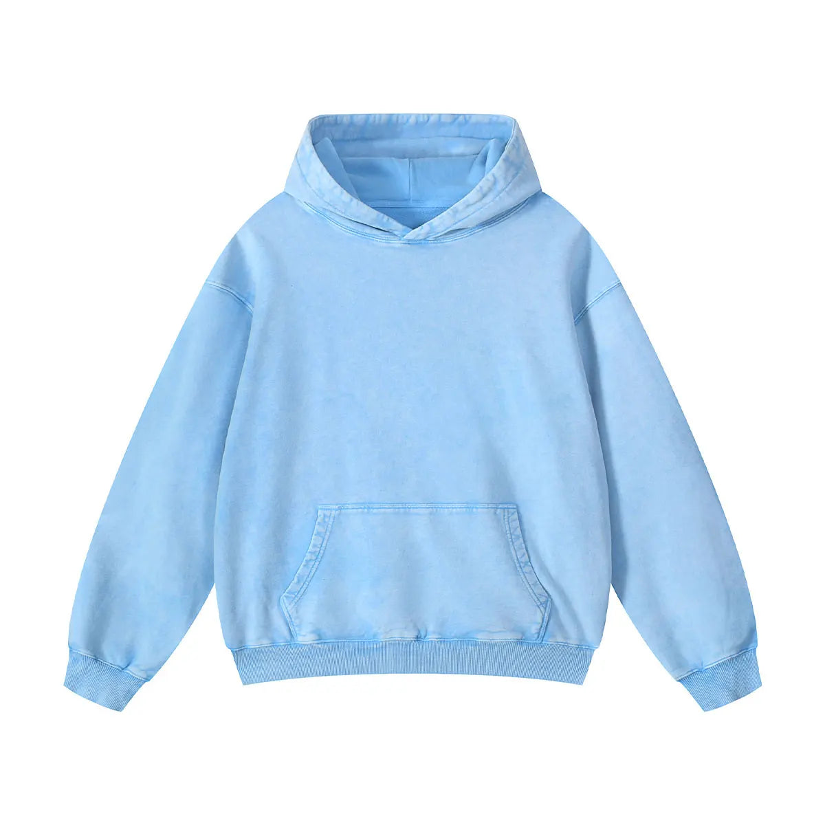 Heavyweight Fleece Supplier Low MOQ Vintage Snowflake Wash Blank Custom Logo Casual Hooded Sweatshirt