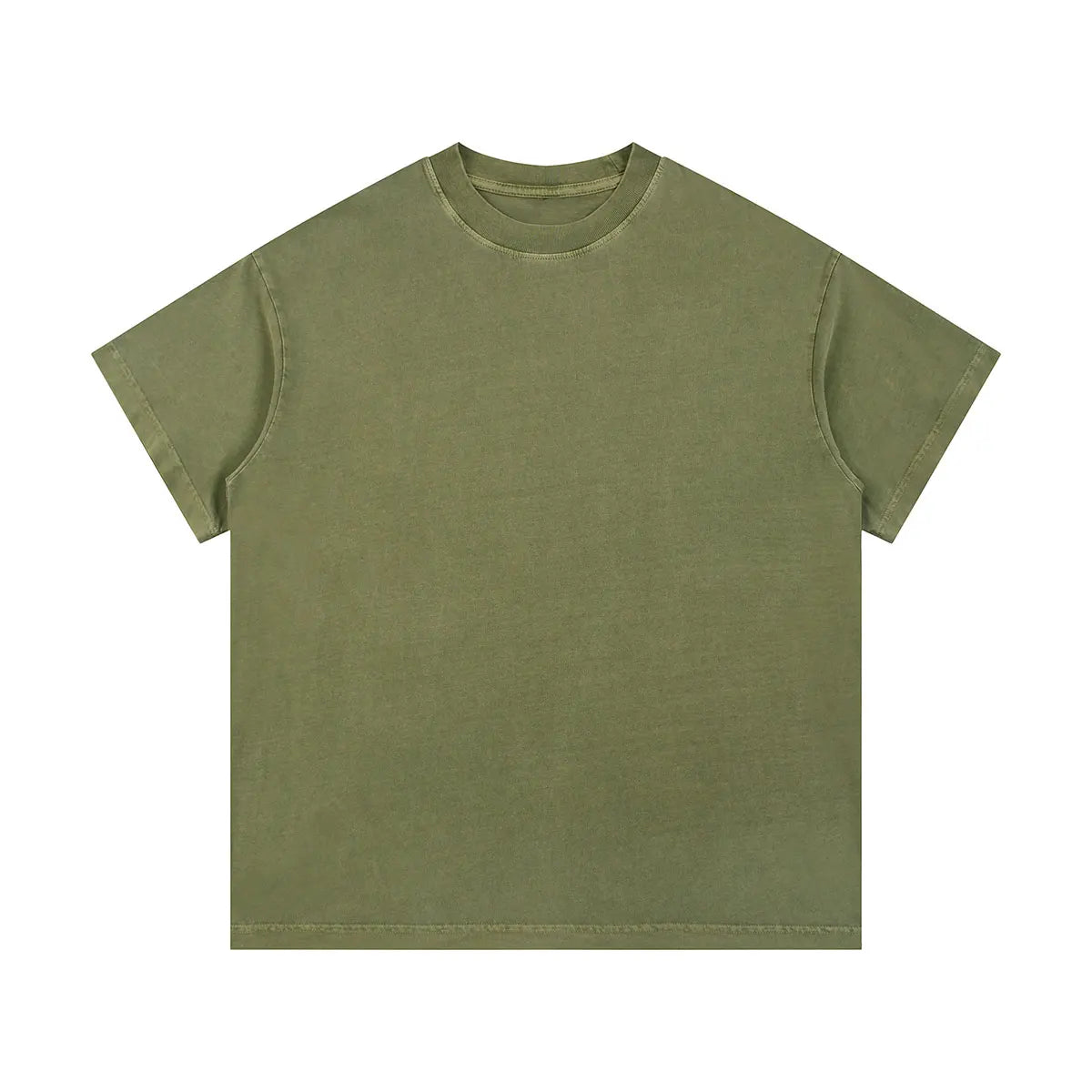 Heavyweight Cotton Supplier Low MOQ Vintage Washed Blank Custom Logo Casual Crewneck Tee