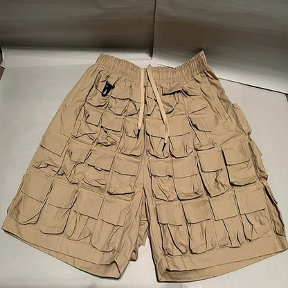 customiza tion utility multi-pocket  men cargo shorts