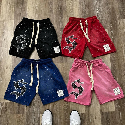 Streetwear Unisex Thick Cotton Shorts Custom Logo Printing Men Vintage Wash Heavyweight Sunfaded Sweat Shorts