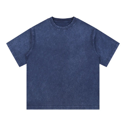 Vintage Fashion Supplier Low MOQ Acid Wash Snowflake Wash Blank Custom Print Mens Oversized T Shirt