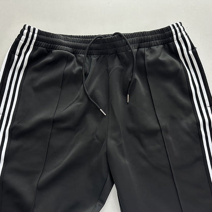 high quality customized straight leg men flared sweatpants drawstring waist oversized striped tape side track pants