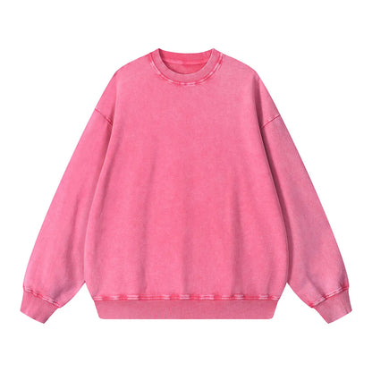 Heavyweight Cotton Supplier Low MOQ Vintage Garment Dye Blank Custom Logo Casual Gradient Crewneck Sweatshirt