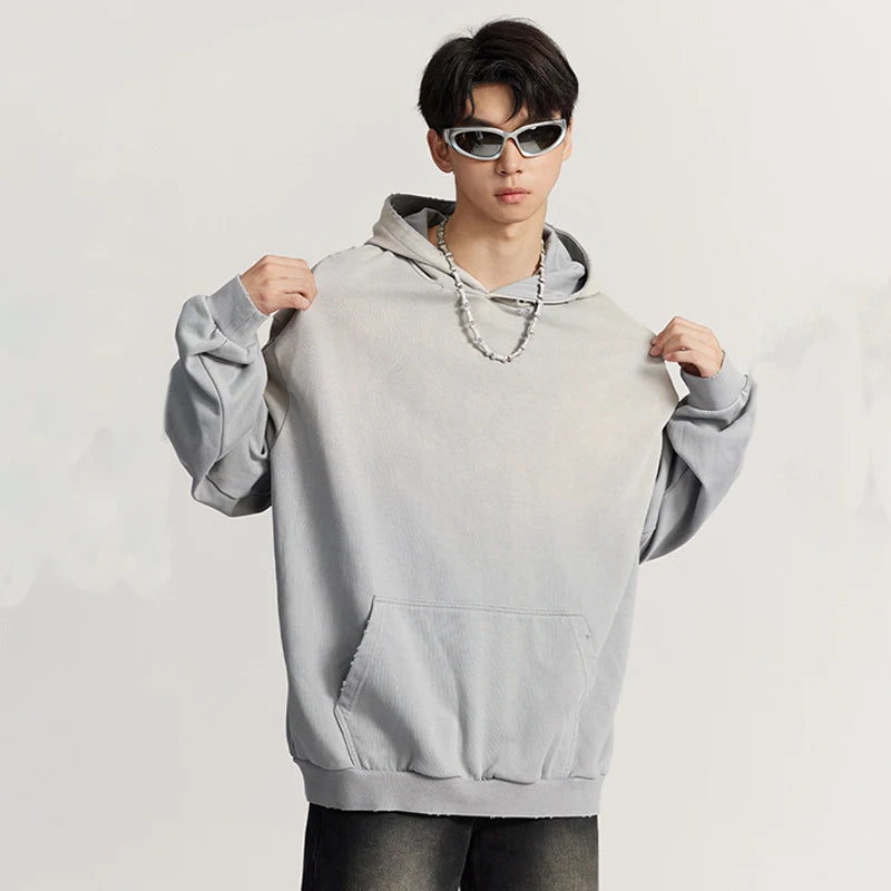 Wholesale Plus Size Unisex 100% Cotton Hoodie Pullover High Quality Mens Blank Oversized Plain Hoodie