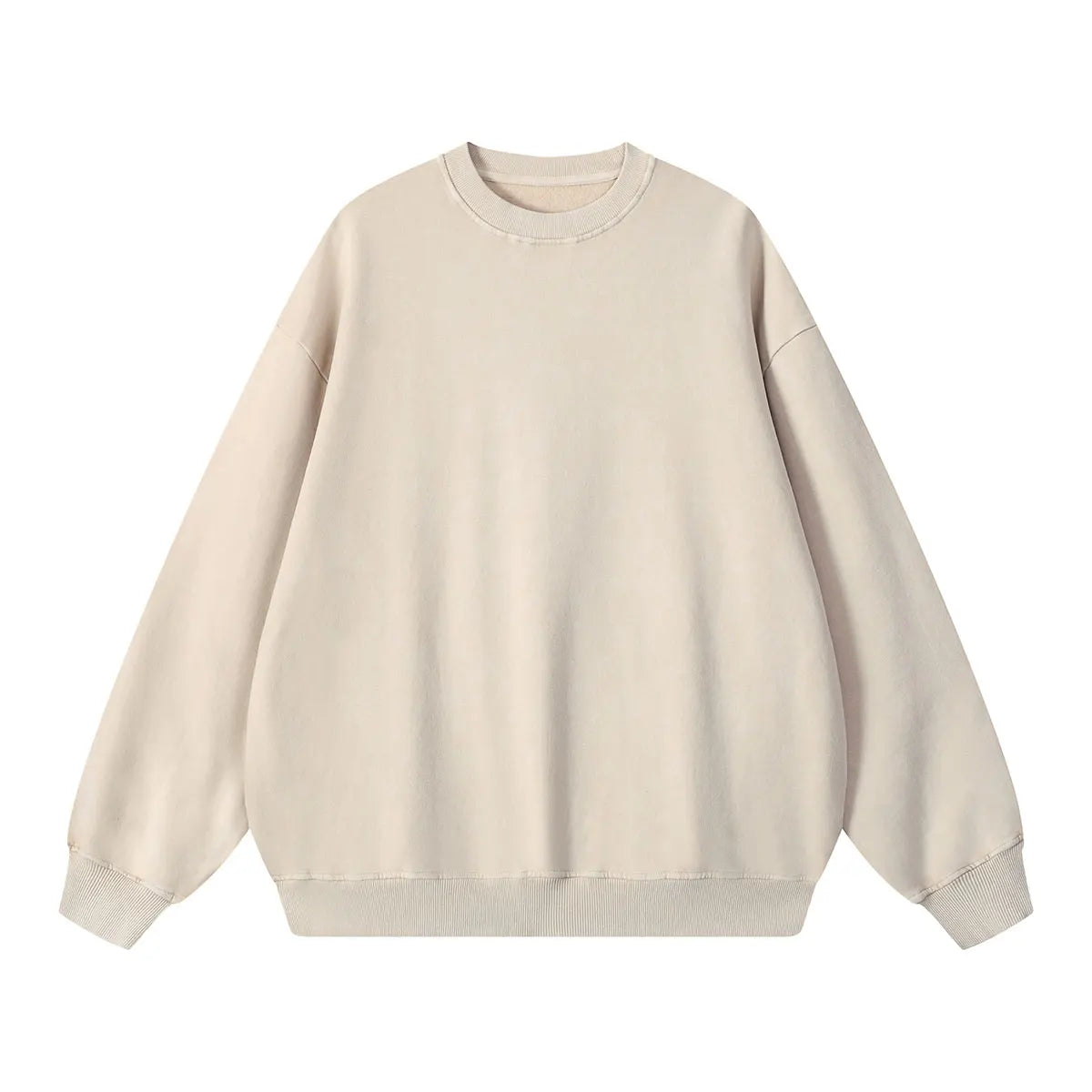 Heavyweight Cotton Supplier Low MOQ Vintage Garment Dye Blank Custom Logo Casual Gradient Crewneck Sweatshirt