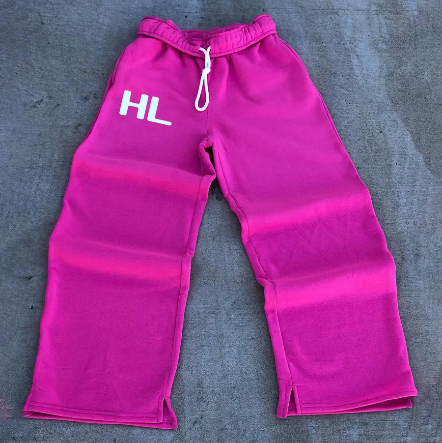 Huili Manufacturer Oem Drawstring Waist Blank Thick Cotton Sweatpants Men Wide Leg 500 Gsm Loose Fit Baggy Sweatpants