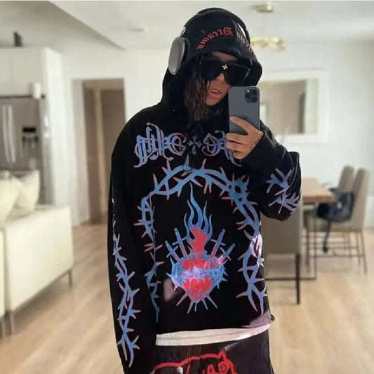 Monster Factory wholesale custom ancient wash hoodie men's 3d printed short style hoodie