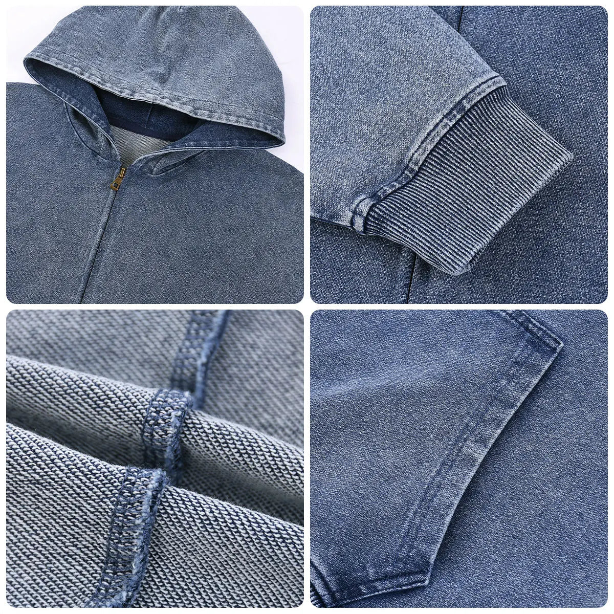 Vintage Fashion Supplier Low MOQ Acid Wash Washed Blank Custom Print Mens Loose Fit Sweatsuit Set