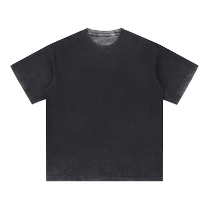 Vintage Fashion Supplier Low MOQ Acid Wash Snowflake Wash Blank Custom Print Mens Loose Fit T Shirt