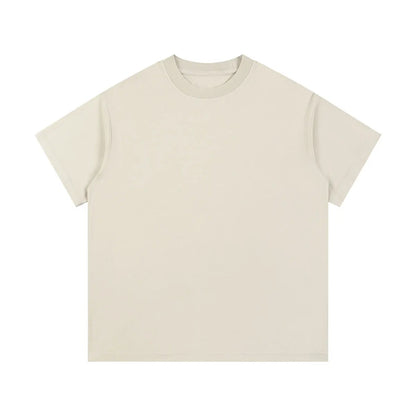 Heavyweight Cotton Supplier Low MOQ Vintage Washed Blank Custom Logo Casual Crewneck Tee