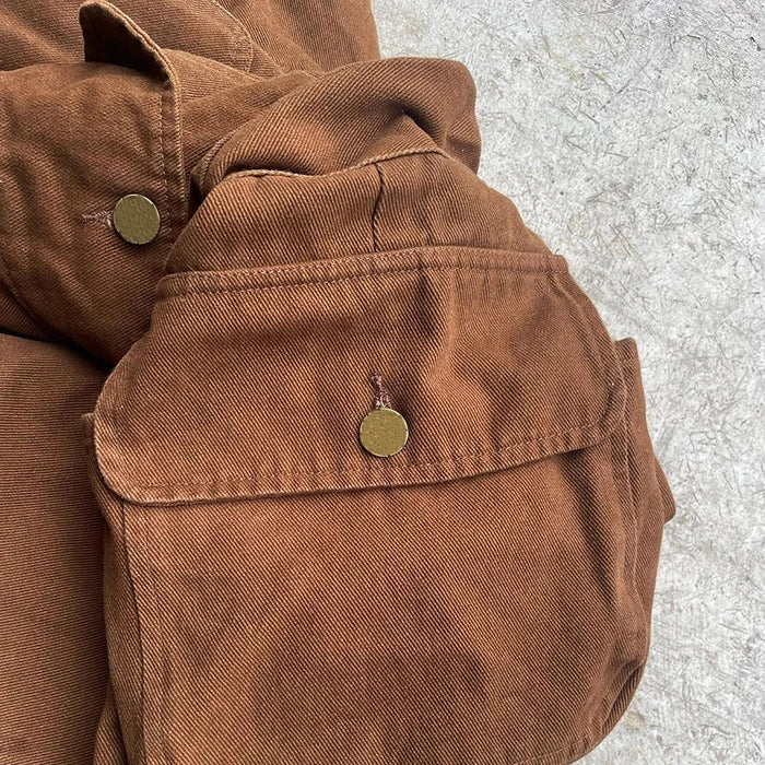 HuiLin Manufacturer OEM Unisex Oversized Fit Baggy Pants Men Custom Multi Pockets Oversized Wide Leg Utility Cargo Pants