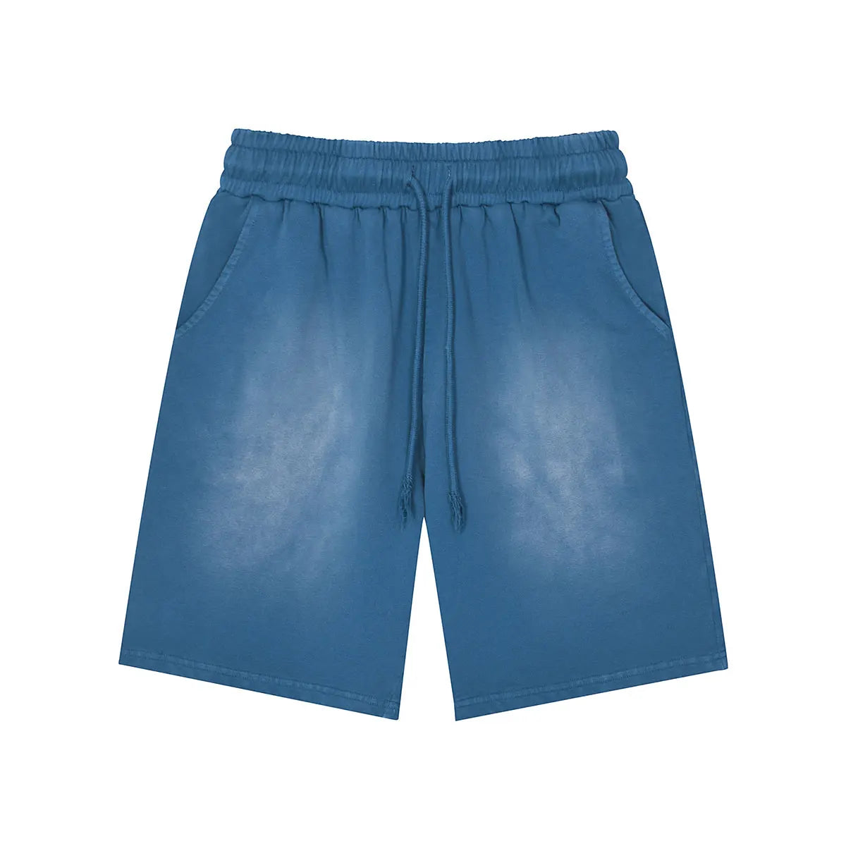 Vintage Fashion Supplier Low MOQ Acid Wash Garment Dye Blank Custom Print Mens Loose Fit Summer Shorts