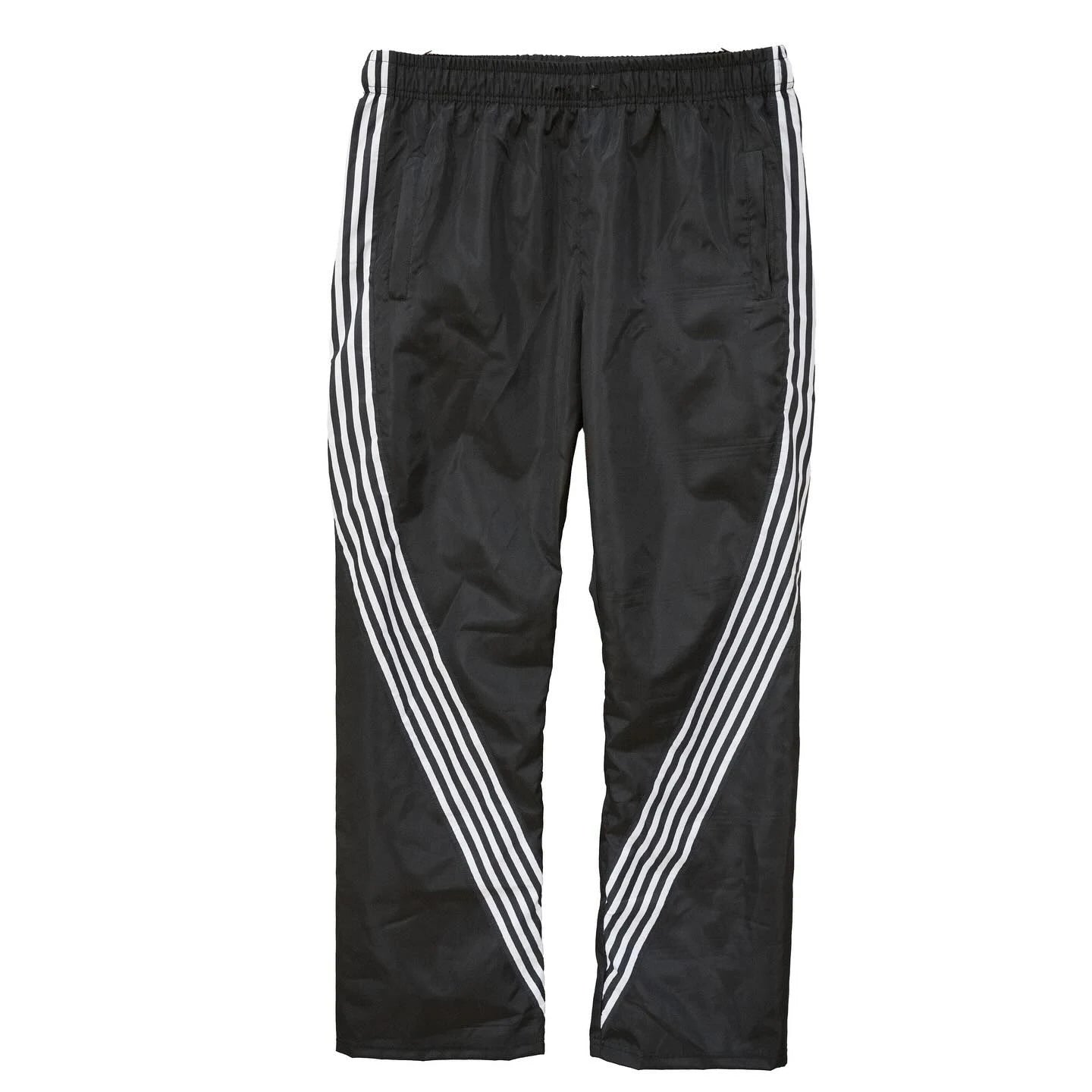 HUILIN Factory Custom Logo Nylon Spandex track pants men streetwear sweatpants stripe polyester nylon track pants for men