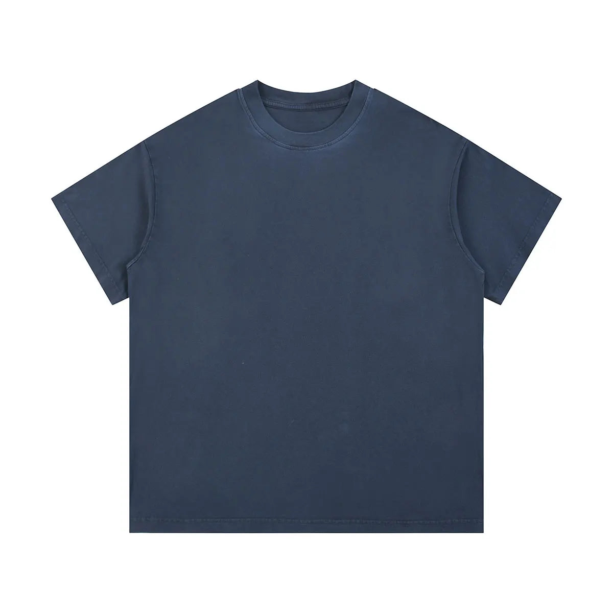 Heavyweight Cotton Supplier Low MOQ Vintage Washed Blank Custom Logo Casual Crewneck Tee