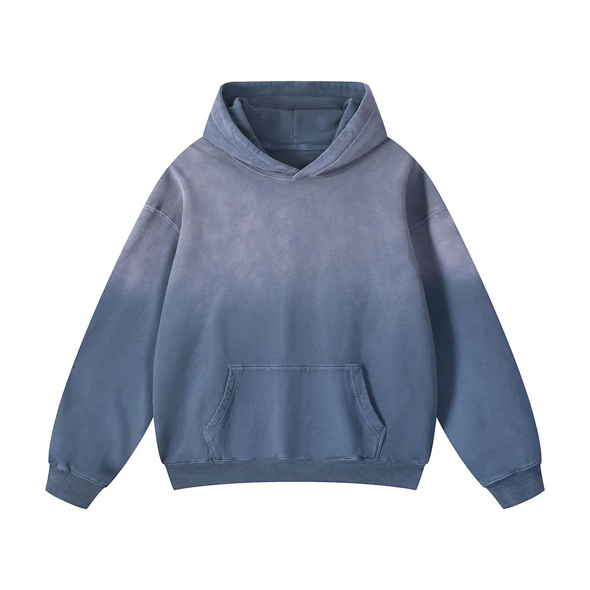 Vintage Fashion Supplier Low MOQ Acid Wash Tie Dye Blank Custom Print Mens Pocket Hoodie