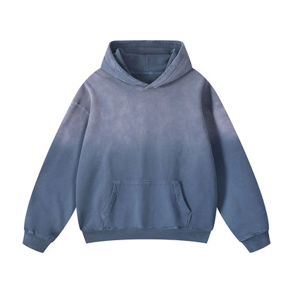 Vintage Fashion Supplier Low MOQ Acid Wash Tie Dye Blank Custom Print Mens Pocket Hoodie
