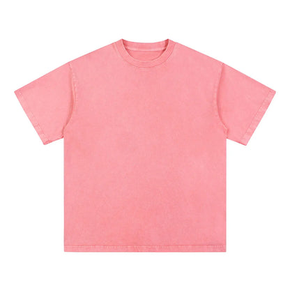 Vintage Fashion Supplier Low MOQ Acid Wash Snowflake Wash Blank Custom Print Mens Loose Fit T Shirt