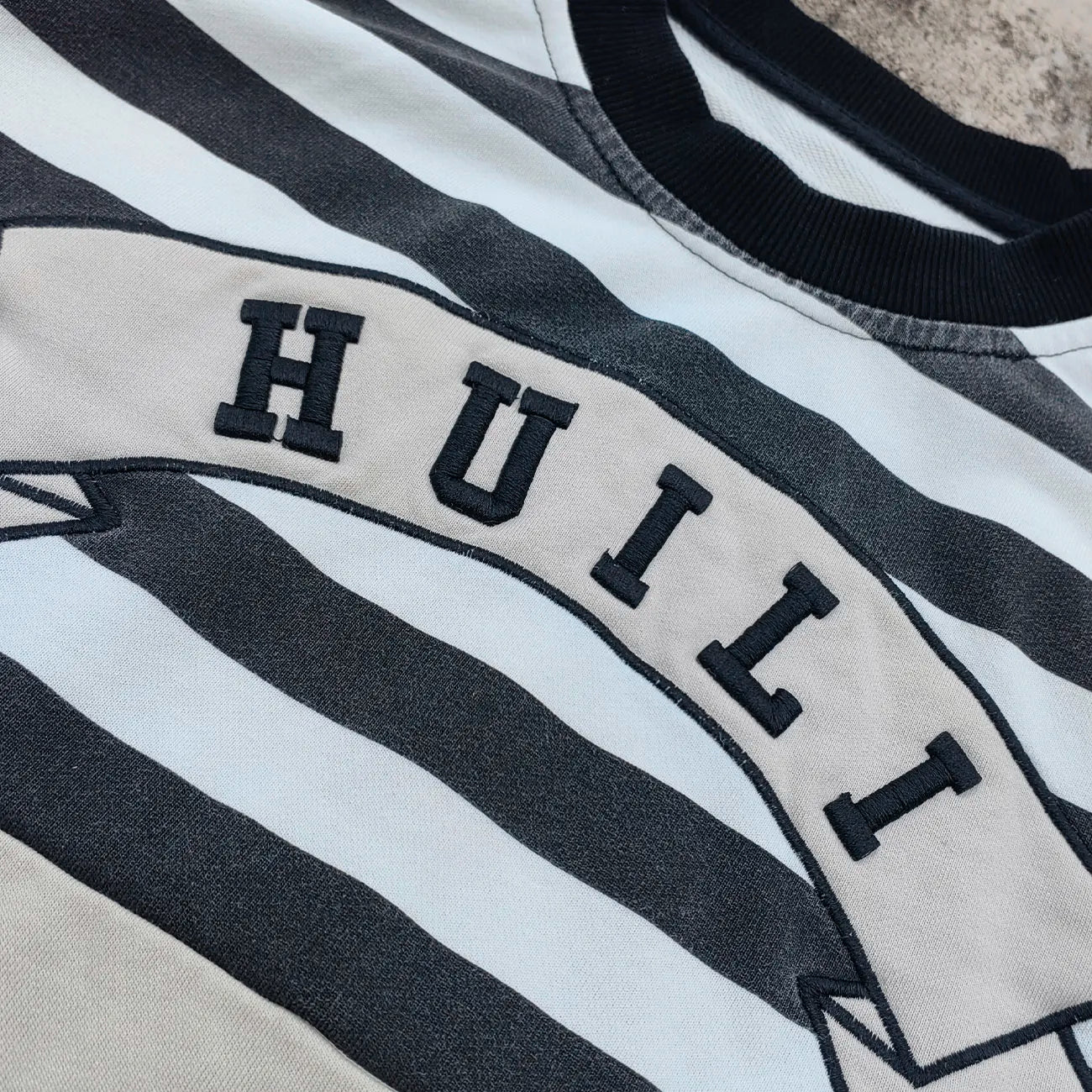 Custom 100% Cotton Heavyweight Oversized T-shirt Embroidery logo Men Color Block Raw Hem Boxy Long Sleeve T Shirt