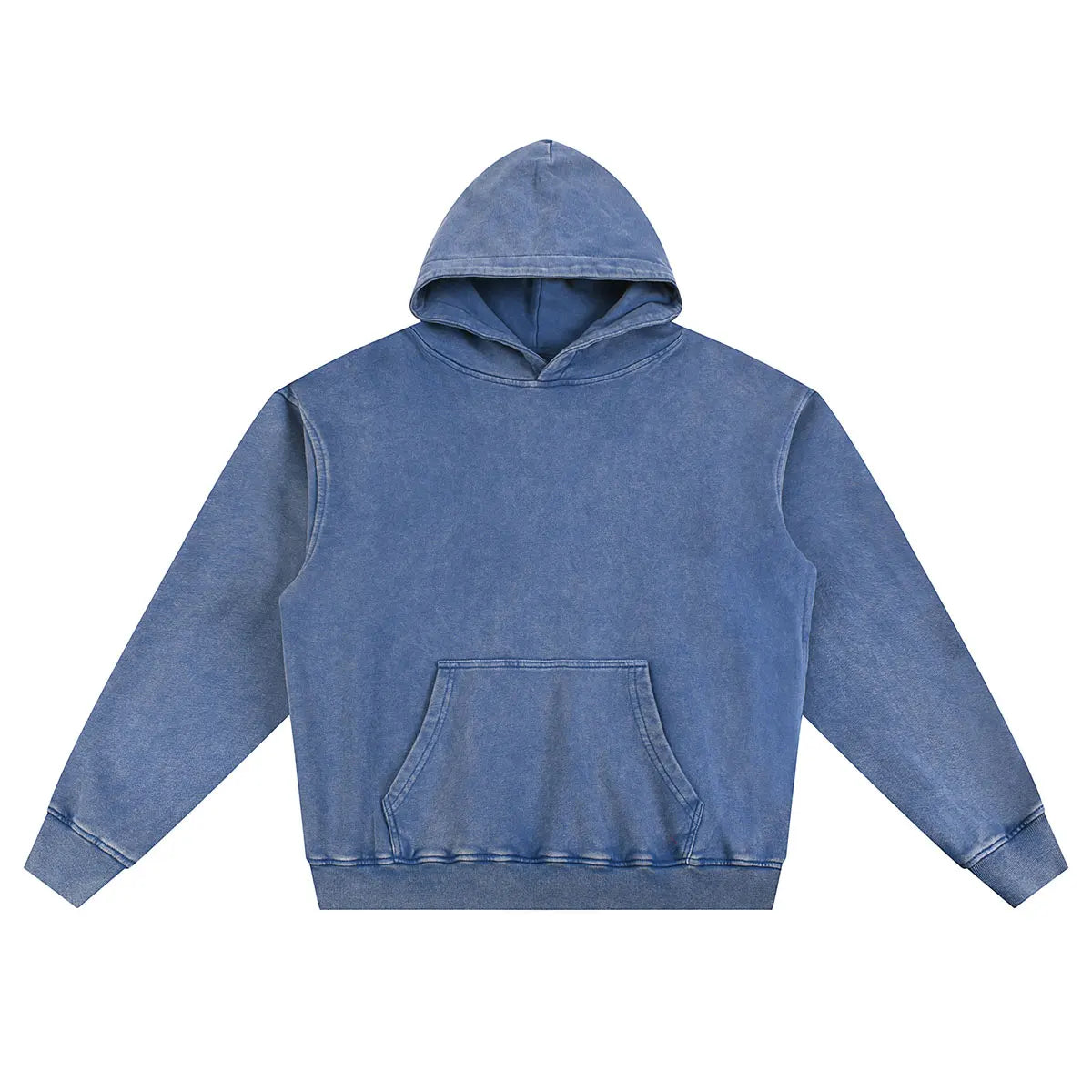 Heavyweight Fleece Supplier Low MOQ Vintage Snowflake Wash Blank Custom Logo Casual Hooded Sweatshirt