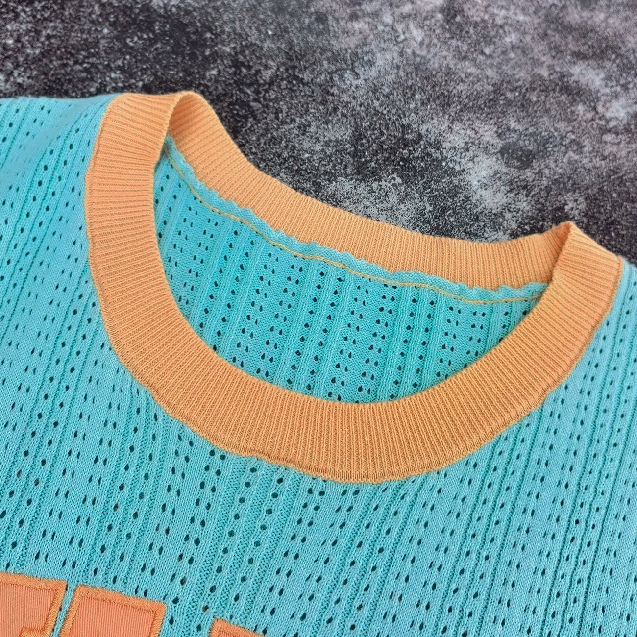 Basic Crew Neck Loose Fit Unisex Tshirts Custom Embroidery logo Men Crochet Knit Sleeveless Sweater T-shirt
