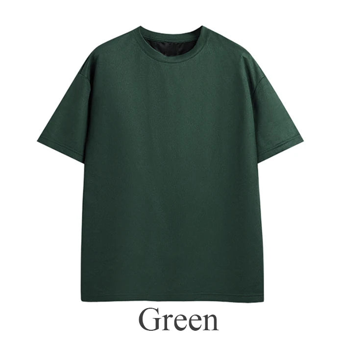 Huilin Oem Manufacturer New Arrival Summer Oversized Unisex Heavyweight T Shirt Custom Suede Fabric Men Plain Blank T Shirt