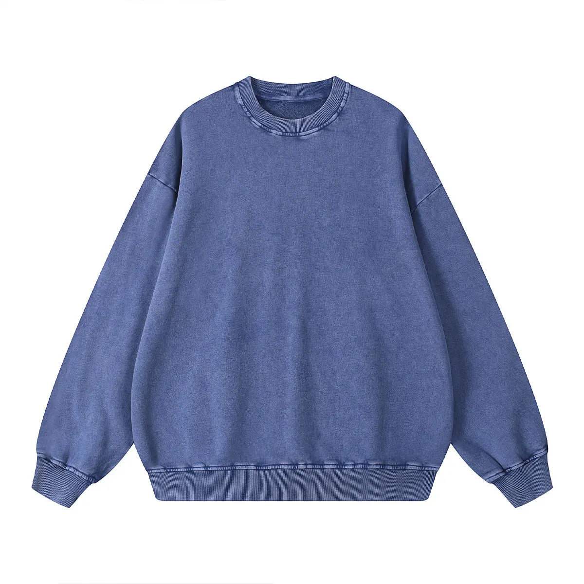 Heavyweight Cotton Supplier Low MOQ Vintage Garment Dye Blank Custom Logo Casual Gradient Crewneck Sweatshirt