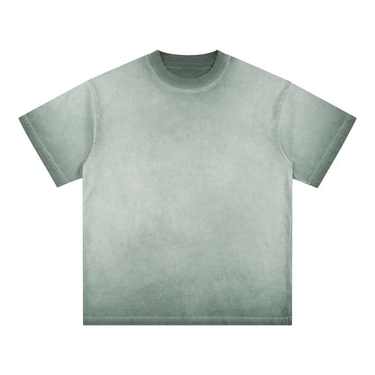 Vintage Fashion Supplier Low MOQ Acid Wash Snowflake Wash Blank Custom Print Mens Loose Fit T Shirt