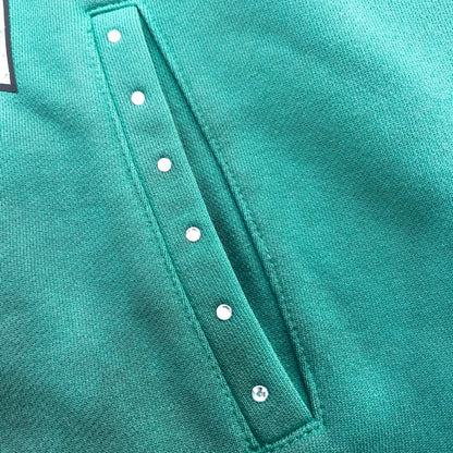 100% Cotton Heavyweight Zipper Hoodies Custom Screen Printed Men Oversized Fit Vintage Washed Rhinestone Sunfaded Hoodie