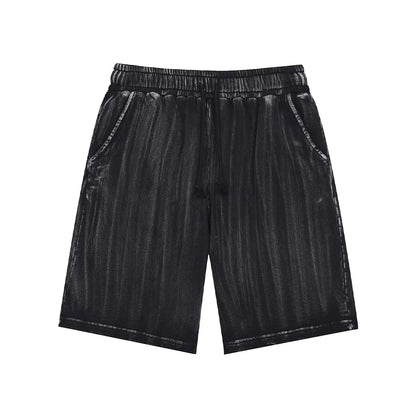 Heavyweight Cotton Supplier Low MOQ Acid Wash Garment Dye Blank Custom Print Casual Drawstring Shorts