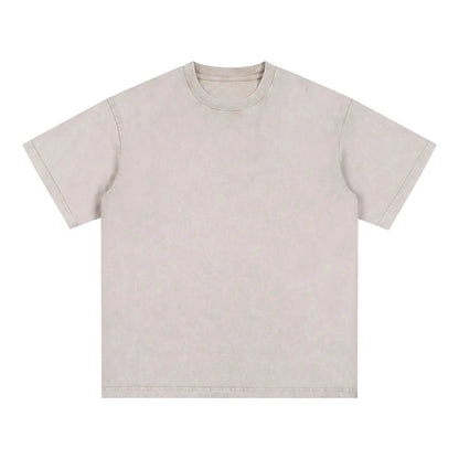 Vintage Fashion Supplier Low MOQ Acid Wash Snowflake Wash Blank Custom Print Mens Loose Fit T Shirt