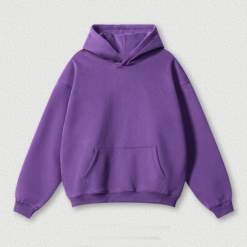 Huili Wholesale Custom Hoodies Unisex Pullover Oversize Heavyweight 100% Cotton Hoodies Usnisex High Quality Hoodie