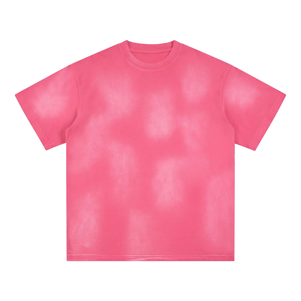 Heavyweight Cotton Supplier Low MOQ Vintage Spray Wash Blank Custom Logo Casual Crewneck Tee