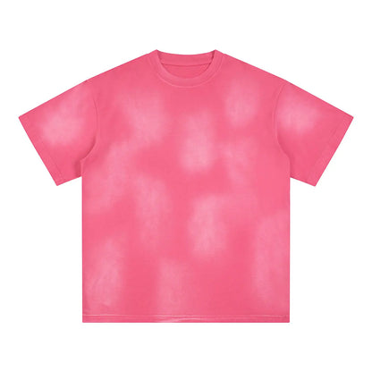 Heavyweight Cotton Supplier Low MOQ Vintage Spray Wash Blank Custom Logo Casual Crewneck Tee