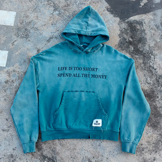 Custom Logo Printed Monkey Washed Unisex Oversized Hoodies Distressed Heavyweight French Terry Men Vintage Sunfaded Hoodie