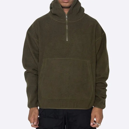 Heavyweight winter thick wool blank plain hoodie