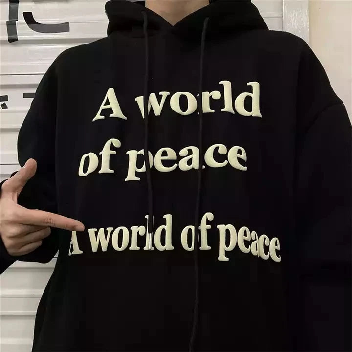 HL manufacturer wholesale mens high quality 3D foam print bubble letters hoodie custom unisex oversized fleece puff print hoody