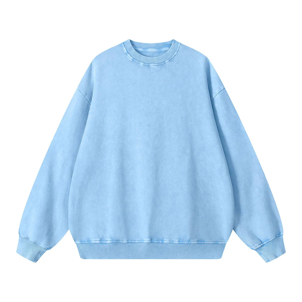 Heavyweight Cotton Supplier Low MOQ Vintage Garment Dye Blank Custom Logo Casual Gradient Crewneck Sweatshirt