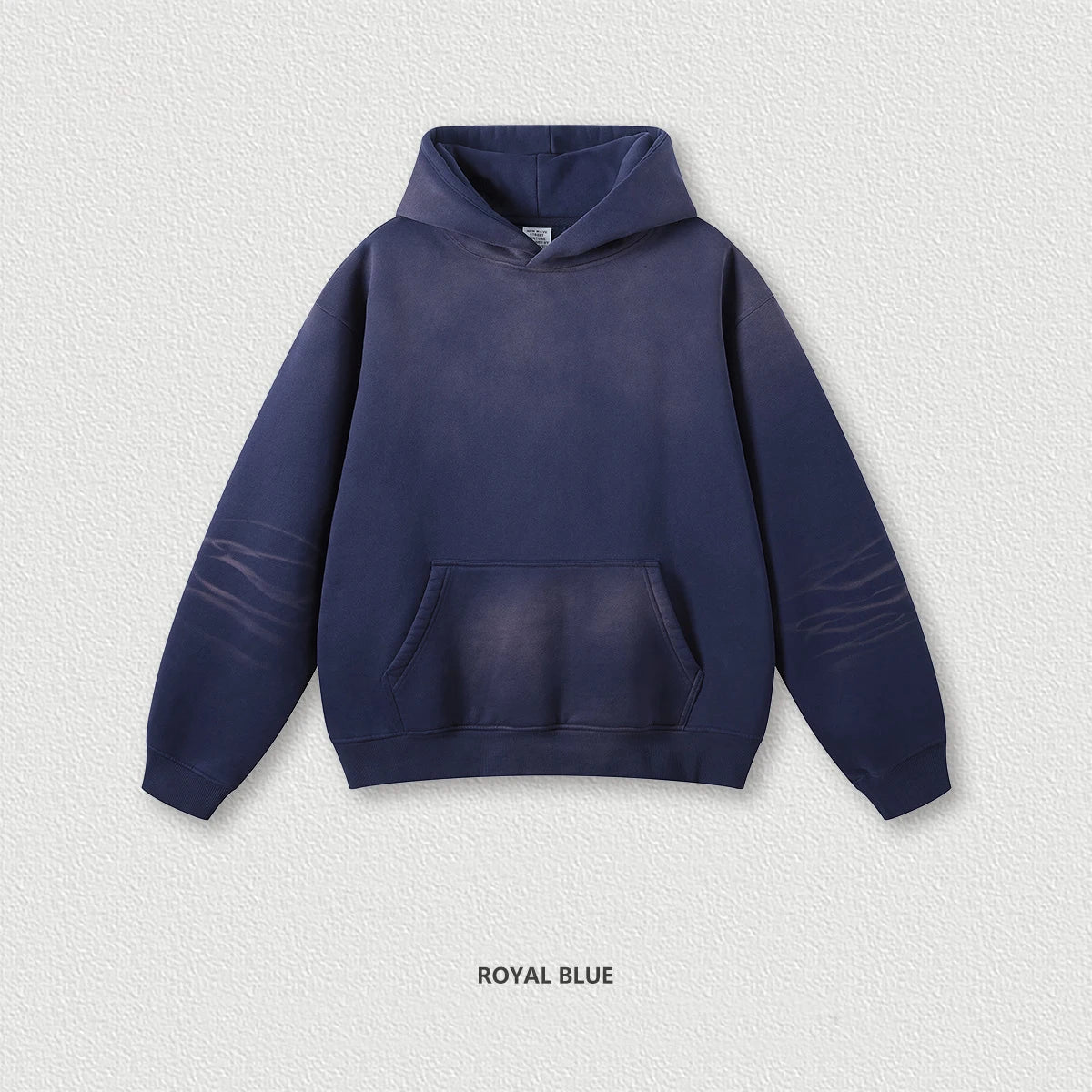 Huili Winter Heavyweight Cotton Unisex Oversized Pullover Hoodies Custom Vintage Washed Men Fleece Lining Sun Faded Hoodie