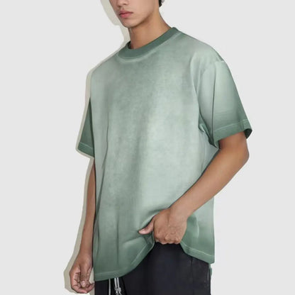 Vintage Fashion Supplier Low MOQ Acid Wash Snowflake Wash Blank Custom Print Mens Loose Fit T Shirt