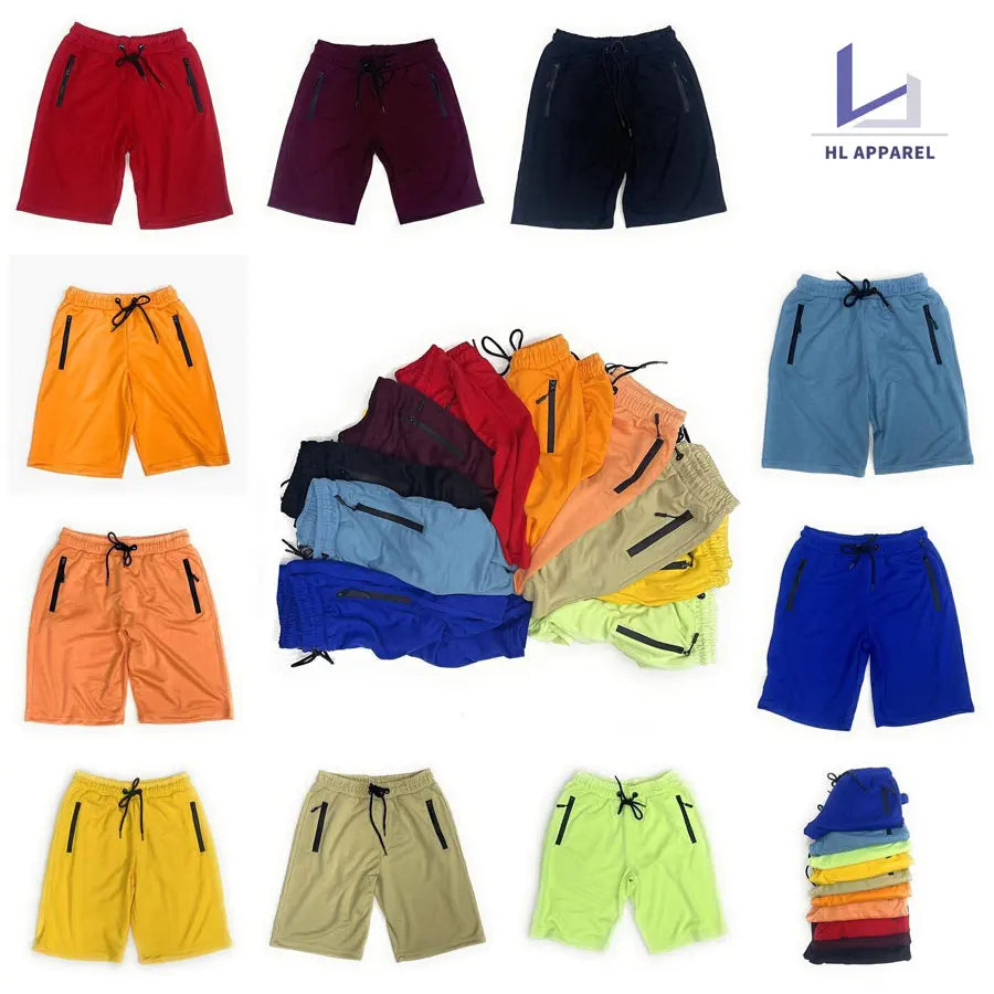 Huilin Summer New Style Heavyweight Mesh Streetwear Shorts Men Custom Applique Embroidery Patched Sports Basketball Shorts