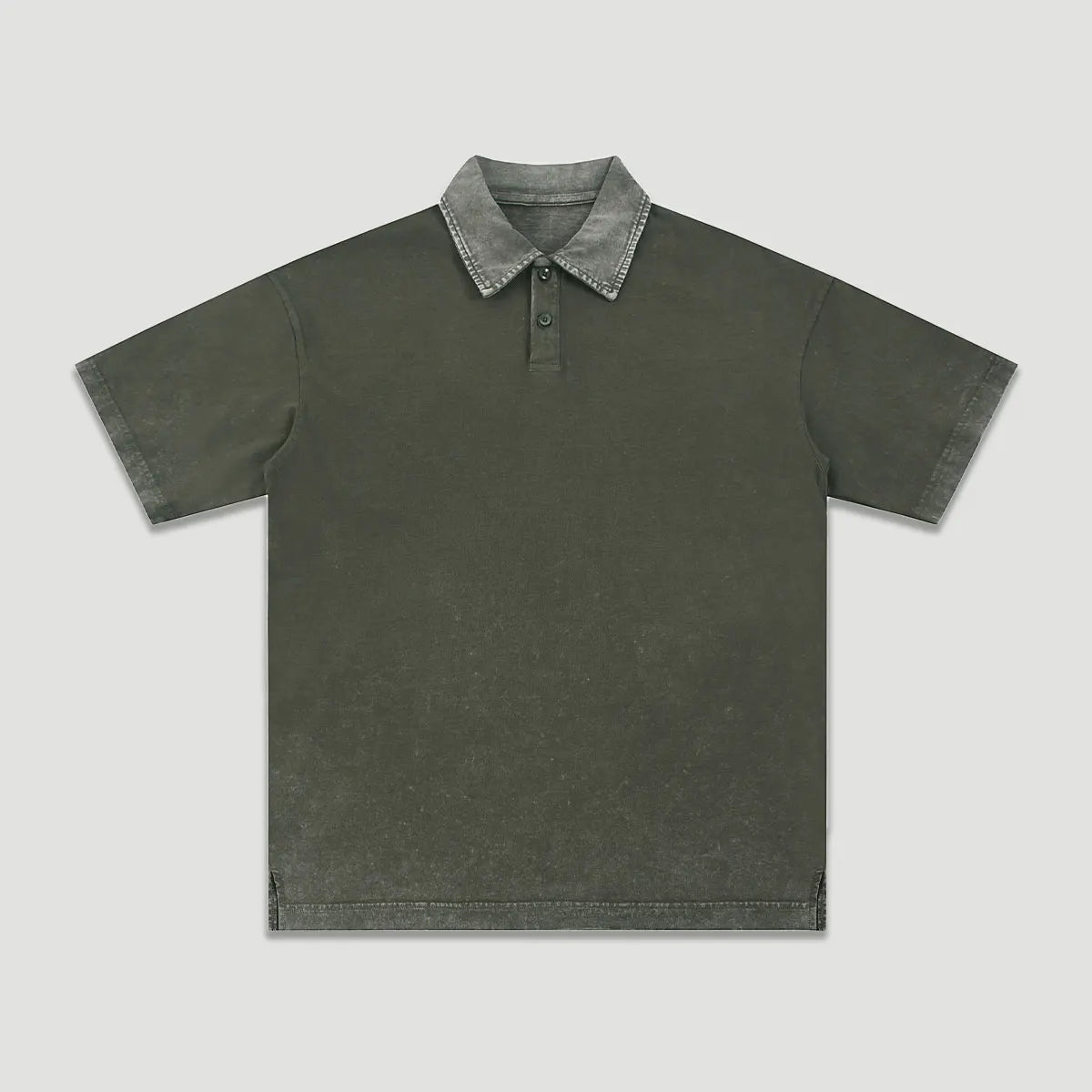 Customizable Casual Manufacturer Supplier Low MOQ Vintage Acid Wash Blank Custom Print Custom Logo Mens Short Sleeve Polo